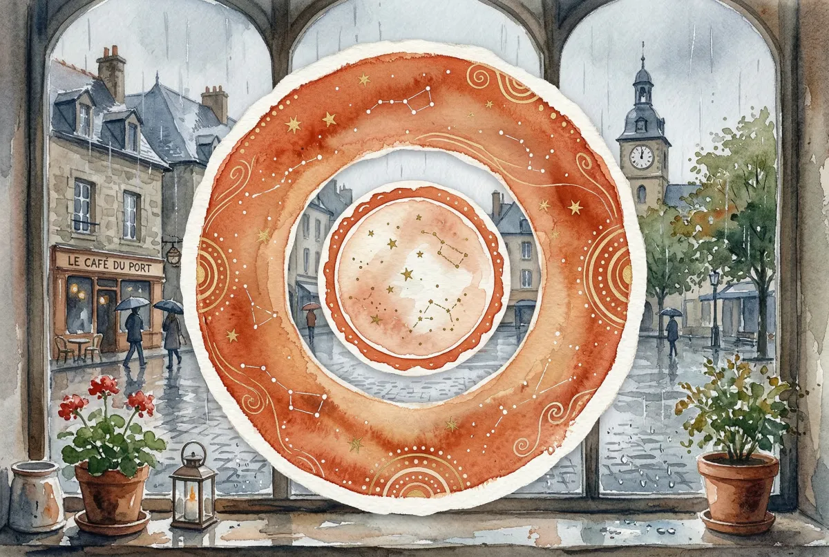 Manos de padres sosteniendo a un bebé bajo un cielo estrellado suave y acogedor