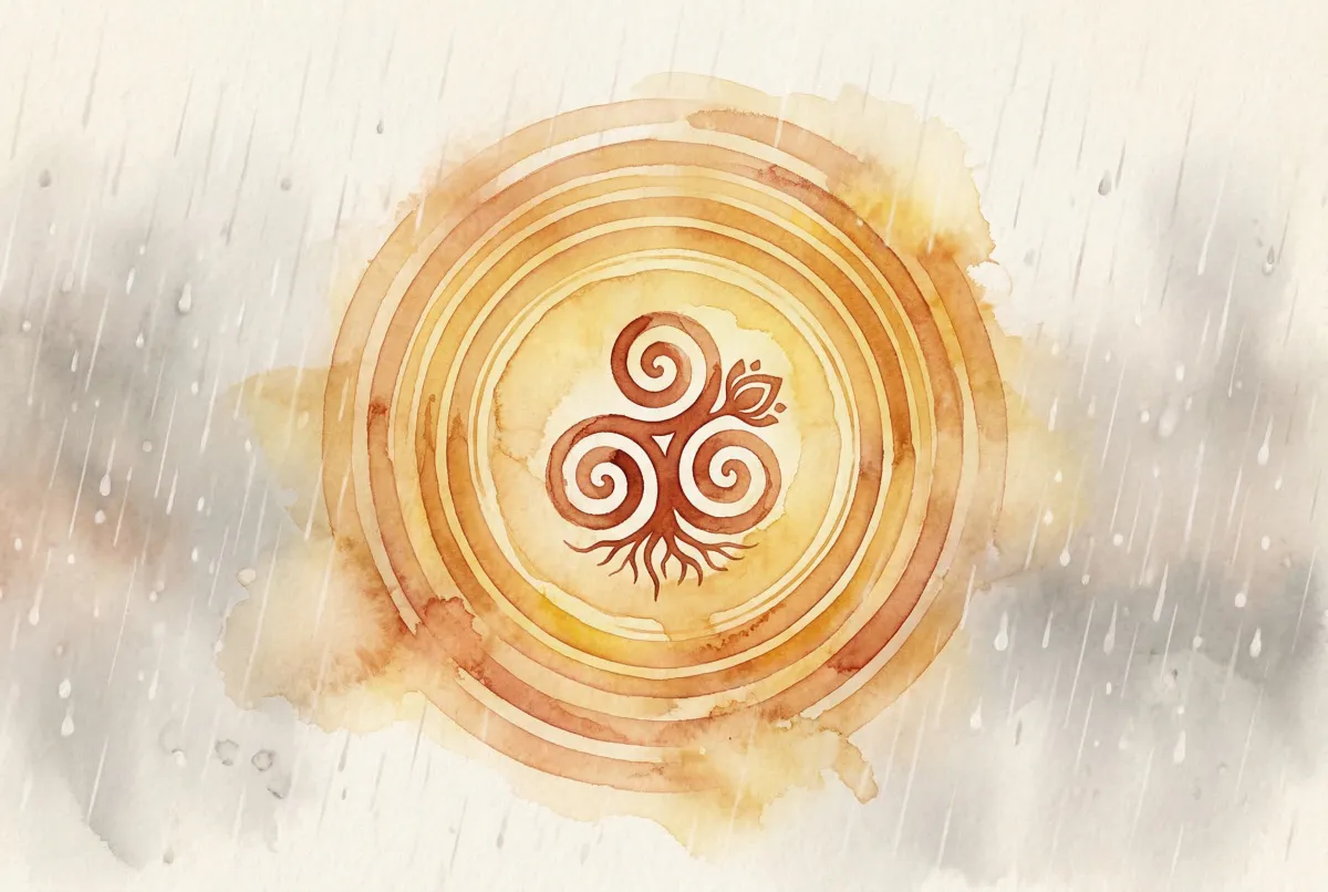 Sol brillante rodeado de constelaciones simbolizando la identidad y el propósito vital de un bebé